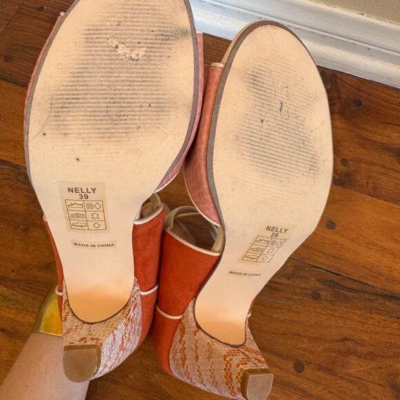 Chelsea Crew Nelly Colorblock Heels NWOT - Picture 4 of 10